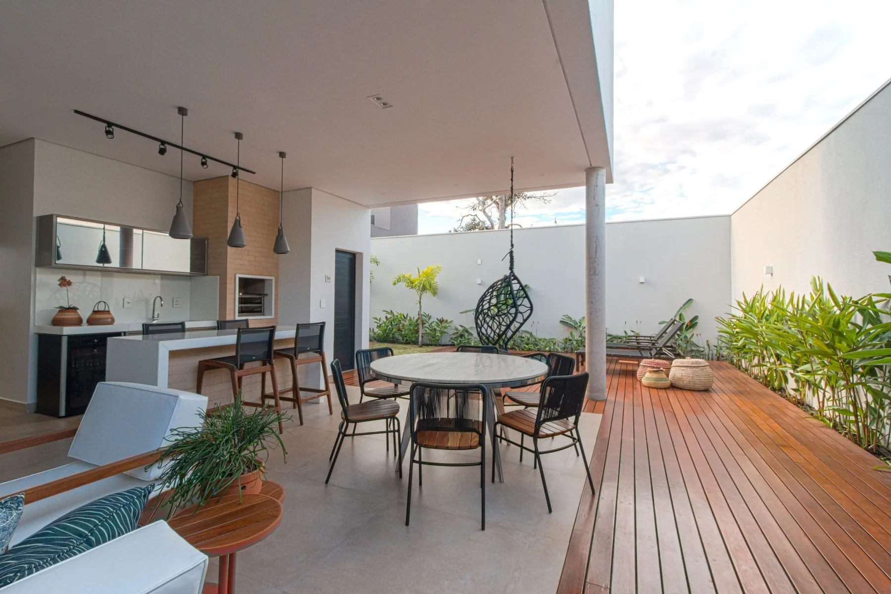 Modern patio designed for outdoor living